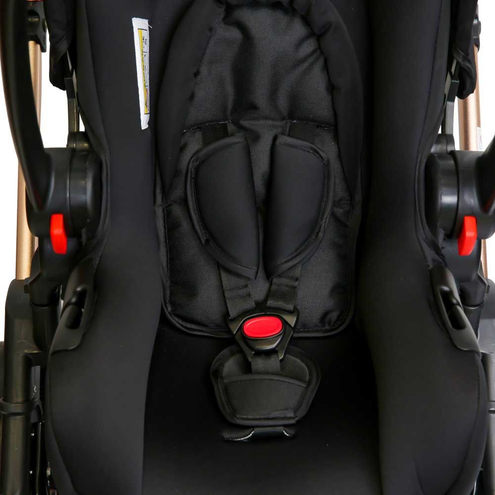 Teknum 3-in-1 Pram Stroller Story - Wine + Infant Car Seat