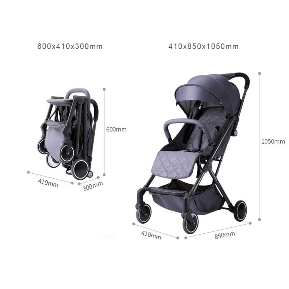 Teknum - Grey Travel Lite Stroller + Alameda Diaper Backpack - Large - Grey with Hooks