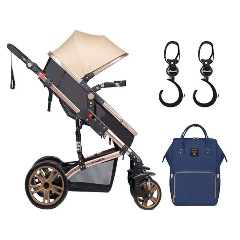 Teknum 3-in-1 Stroller Story - Khaki + Diaper Bag &Hooks