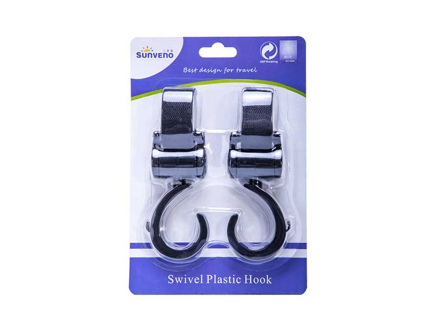 Teknum - Travel Lite Stroller + Sunveno USB Diaper Bag and Stroller Hooks - Black