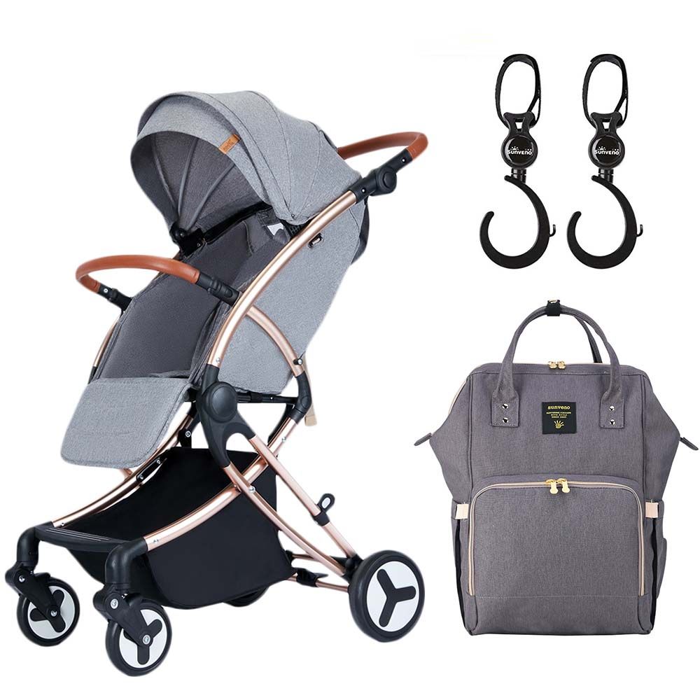 Teknum Lite A1 Story - Grey + Diaper Bag Grey & Hooks