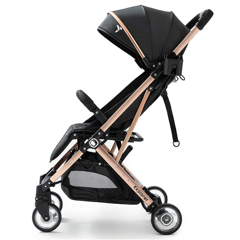 Teknum - Explorer Stroller W/ Diaper Bag & Accessories - Black