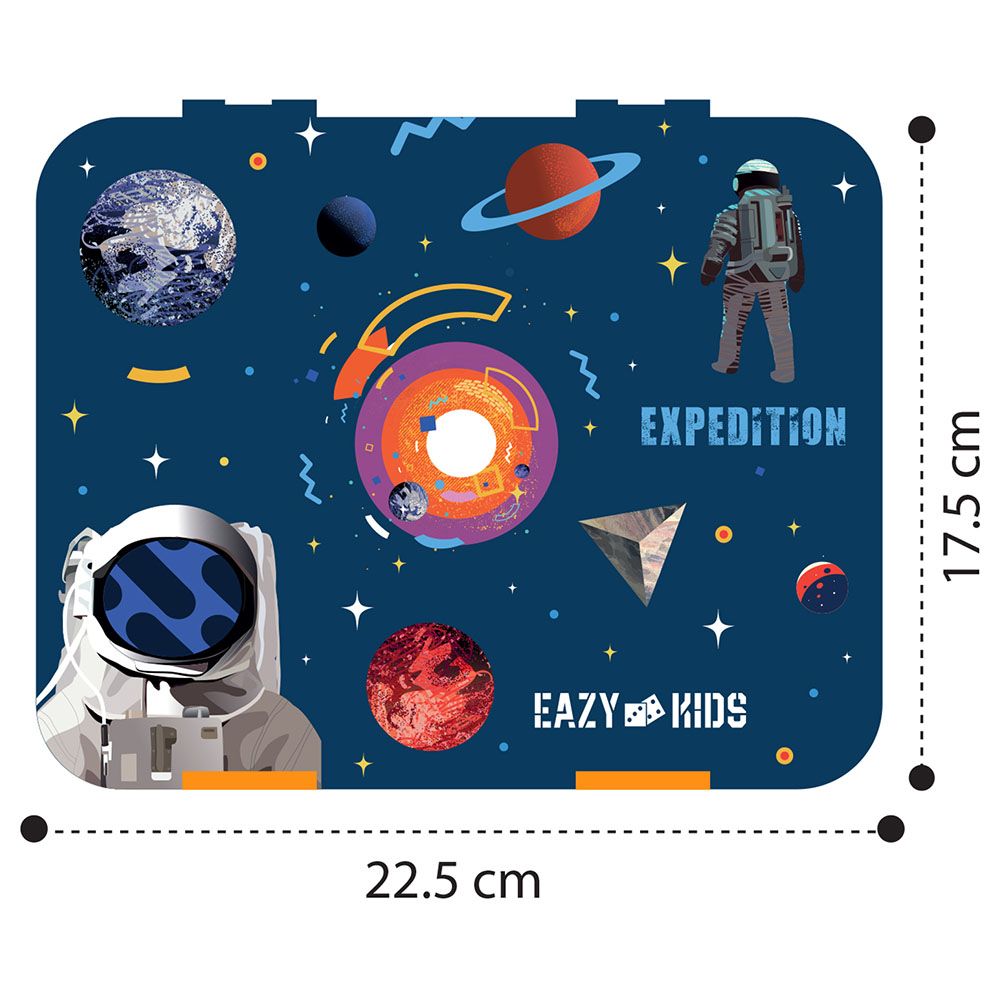 إيزي كيدز - صندوق غداء بنتو + شنطة غداء + مجموعة قطاعات - Expedition - فضاء
