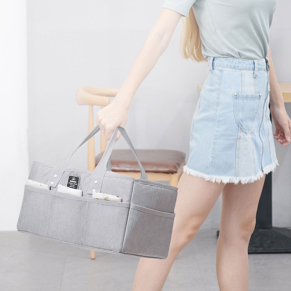 Sunveno - Diaper Bag & Diaper Caddy - Nova Grey