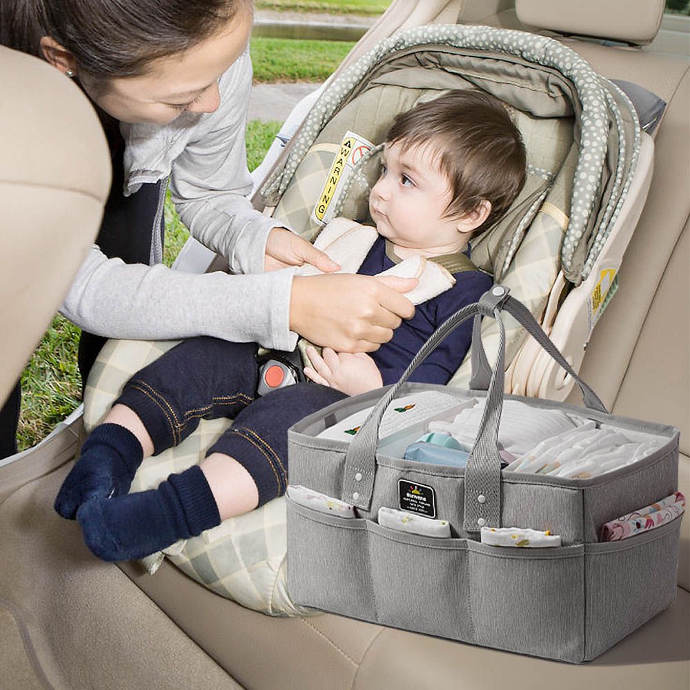 Sunveno - Diaper Bag & Diaper Caddy - Nova Grey