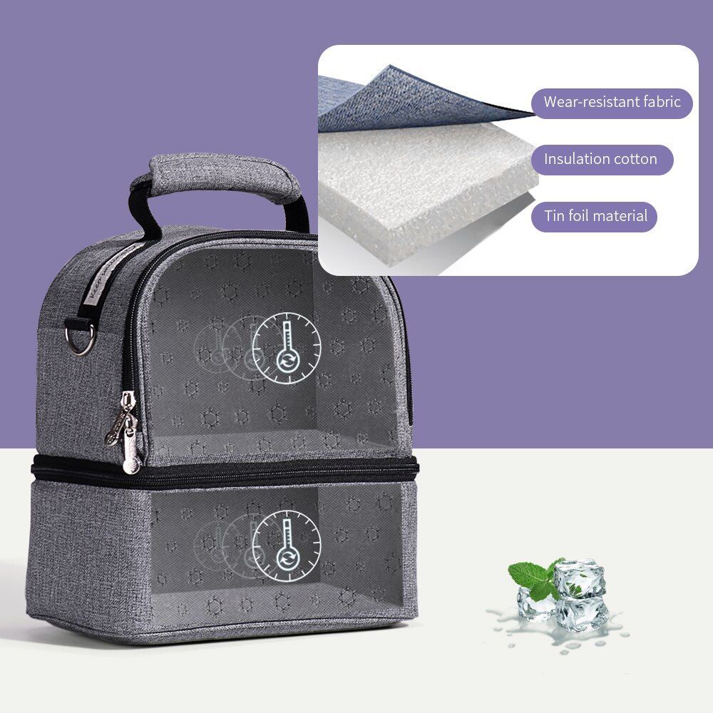 Sunveno - Mamma Diaper & Breast Pump Bottle Bag Set - Grey