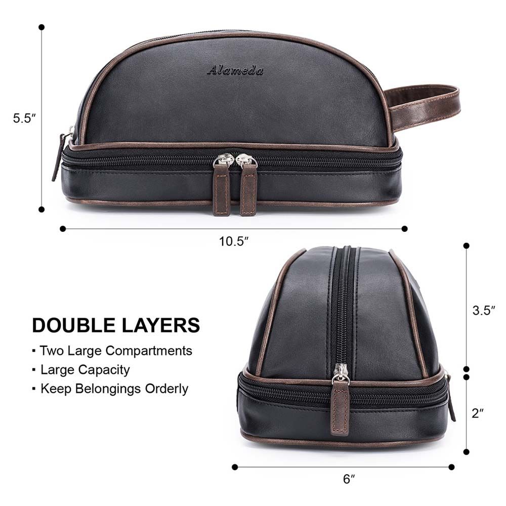 Alameda - Multipurpose Dopp Kit - Black And Brown