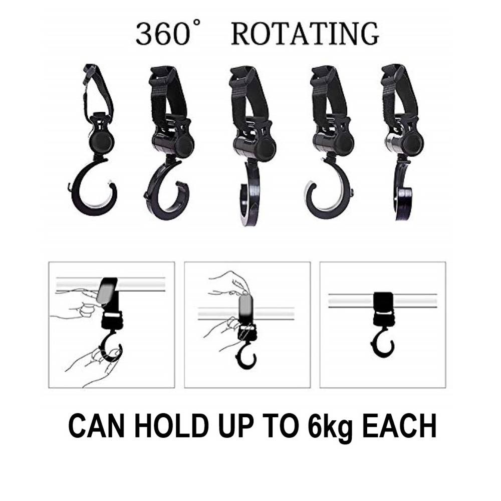 Alameda - Rotating Compatible Stroller Hooks