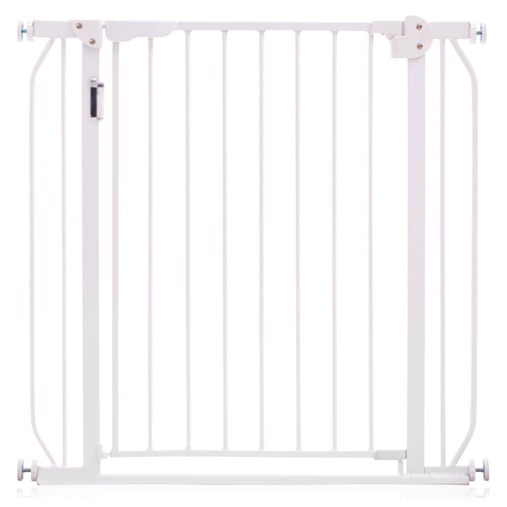 Baby Safe - Metal Safety LED Gate W/ Extension 20cm - White