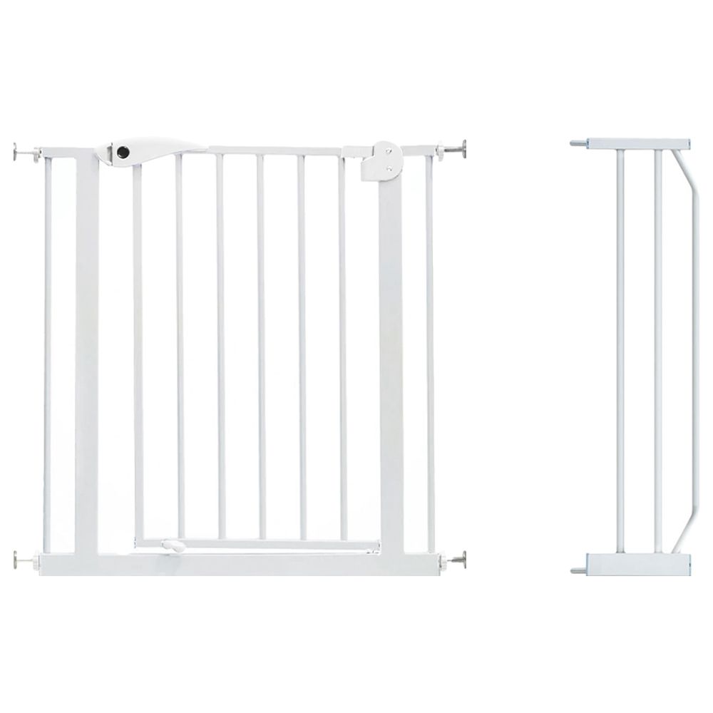 Baby Safe - Metal Safety Gate w/ 20 cm Extension - White