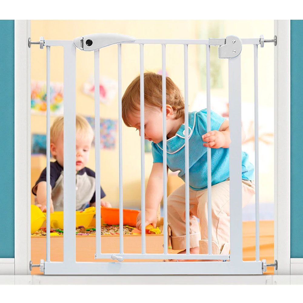 Baby Safe - Metal Safety Gate w/ 20 cm Extension - White