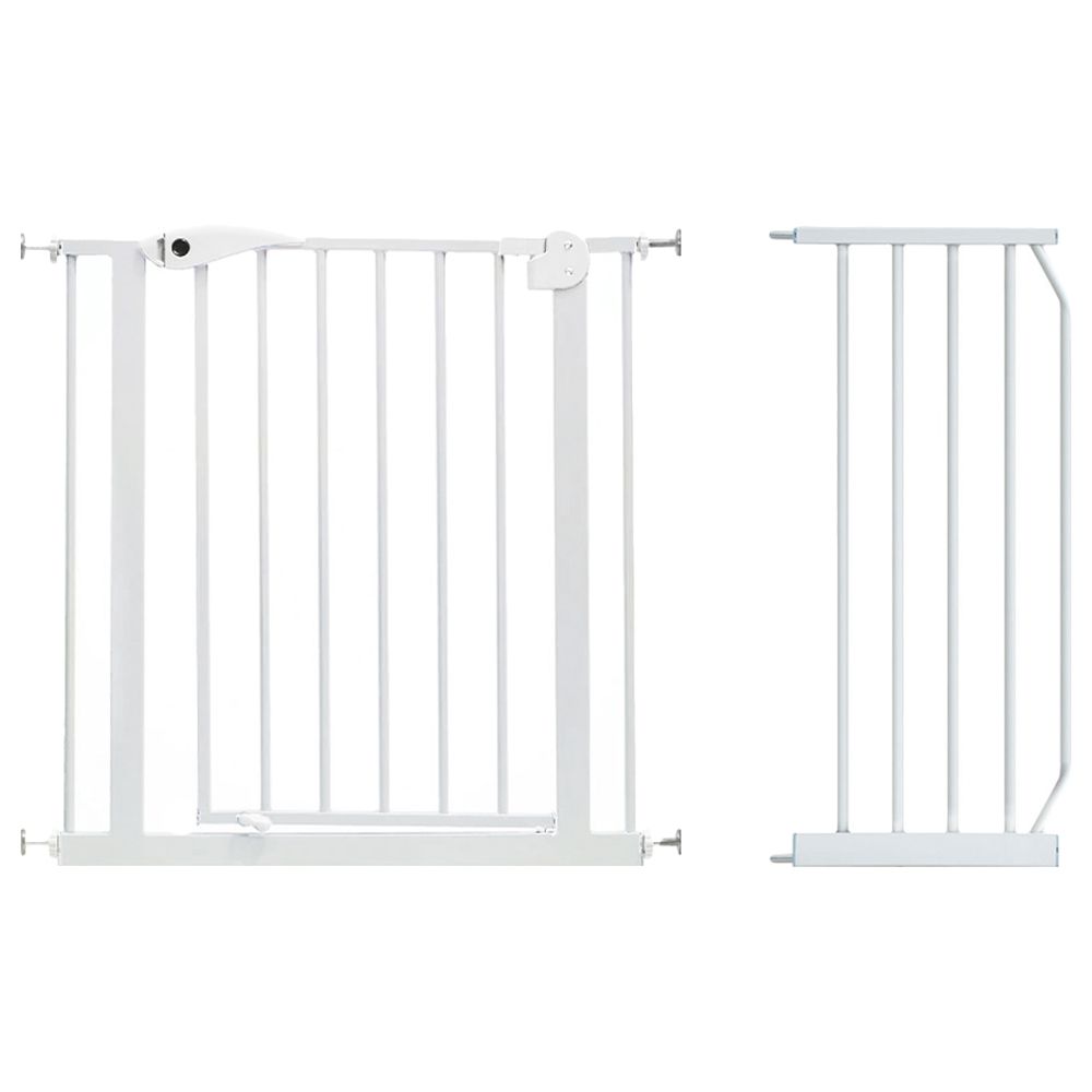 Baby Safe - Metal Safety Gate w/ 30 cm Extension - White