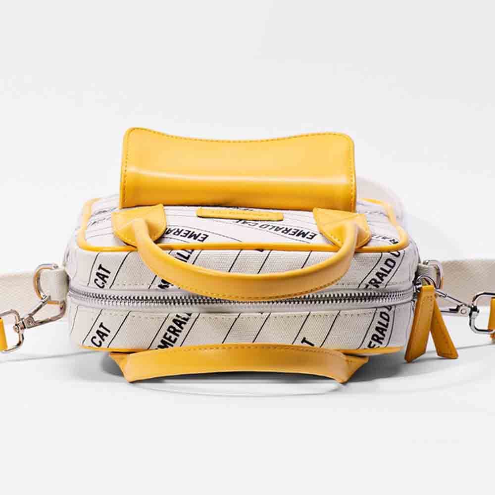 Emerald Cat - Crossbody Bag - Yellow