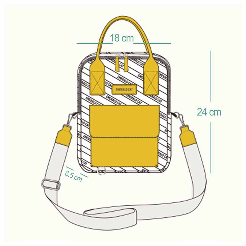 Emerald Cat - Crossbody Bag - Yellow