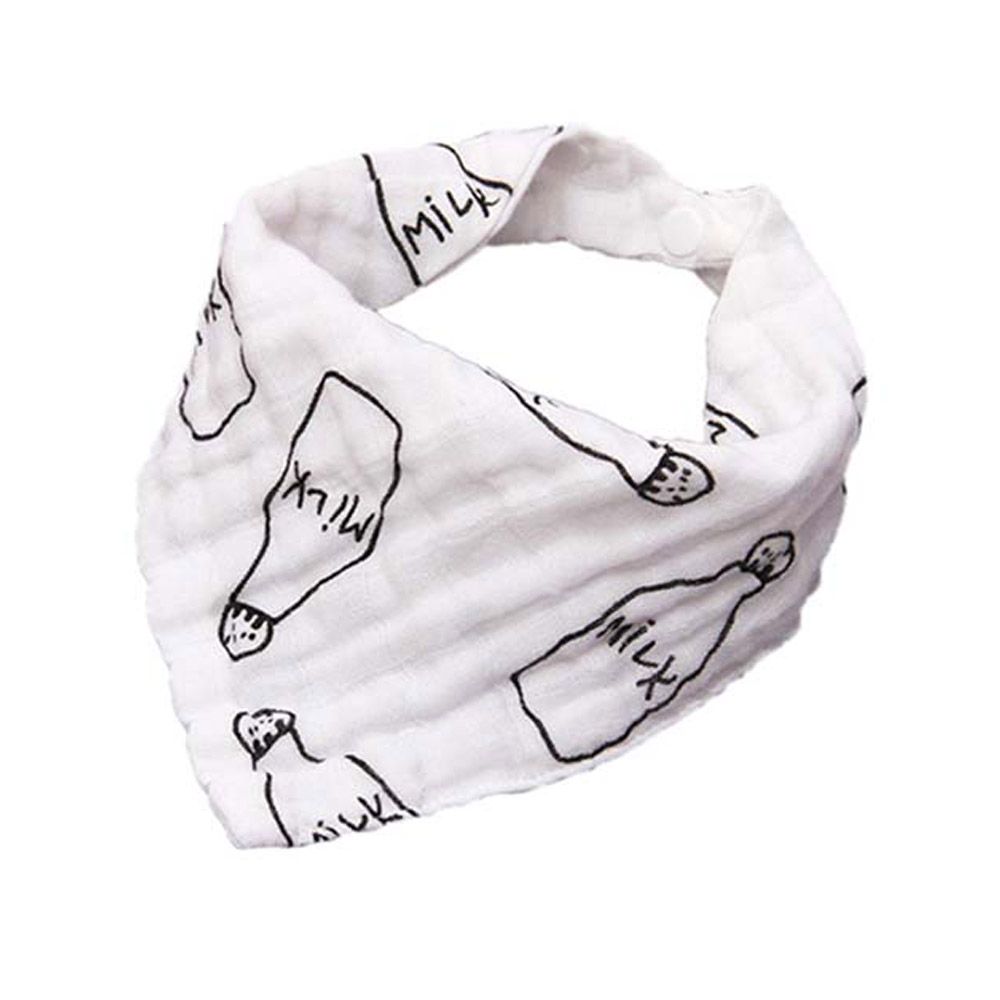 Eazy Kids - Muslin Bandana Bibs - Set of 3- Black & White