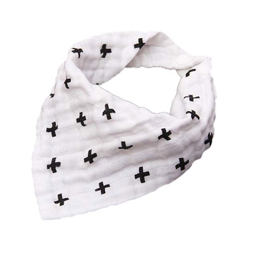 Eazy Kids - Muslin Bandana Bibs - Set of 3- Black & White