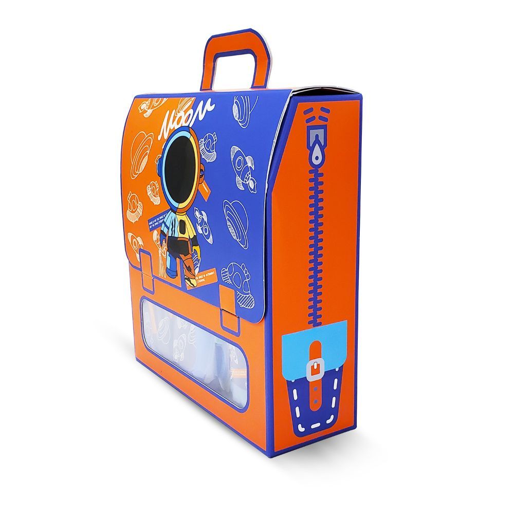 Eazy Kids - 2 Compartment Lunch Box & Water Bottle 350ml - Astronaut Blue