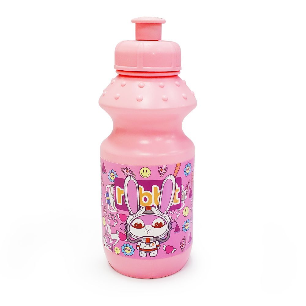 Eazy Kids - 2 Compartment Lunch Box & Water Bottle 350ml - Rabbit Pink