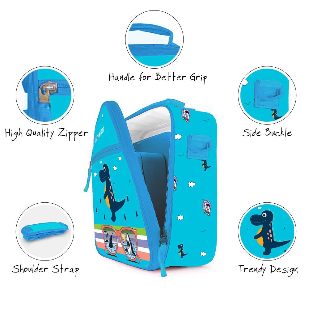 Eazy Kids - Bento Boxes w/ Insulated Lunch Bag - Jawsome Shark Blue