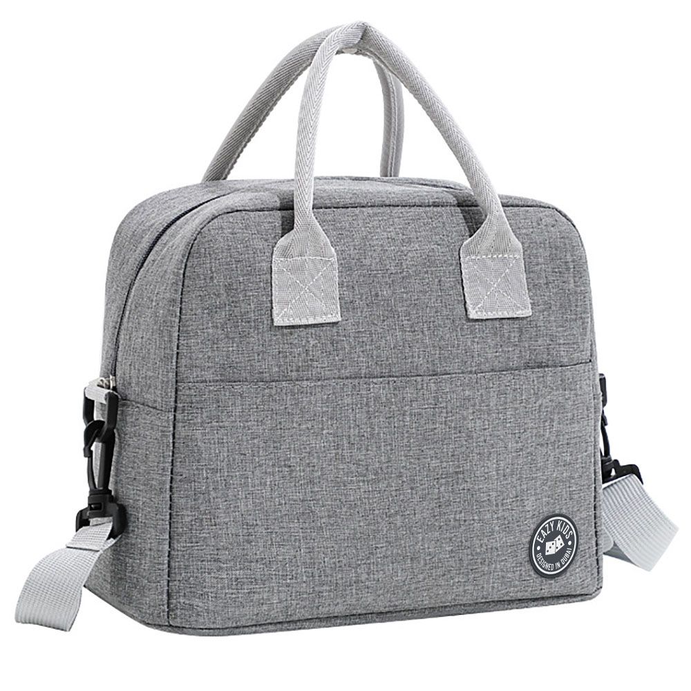 Eazy Kids - Bento Boxes w/ Insulated Lunch Bag - Grey