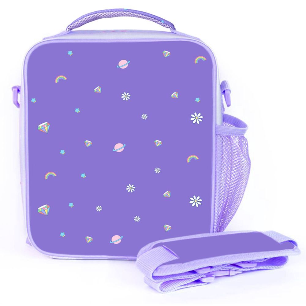 Eazy Kids - Unicorn Purple Bento Boxes w/ Assorted Insulated Lunch Bag Combo 