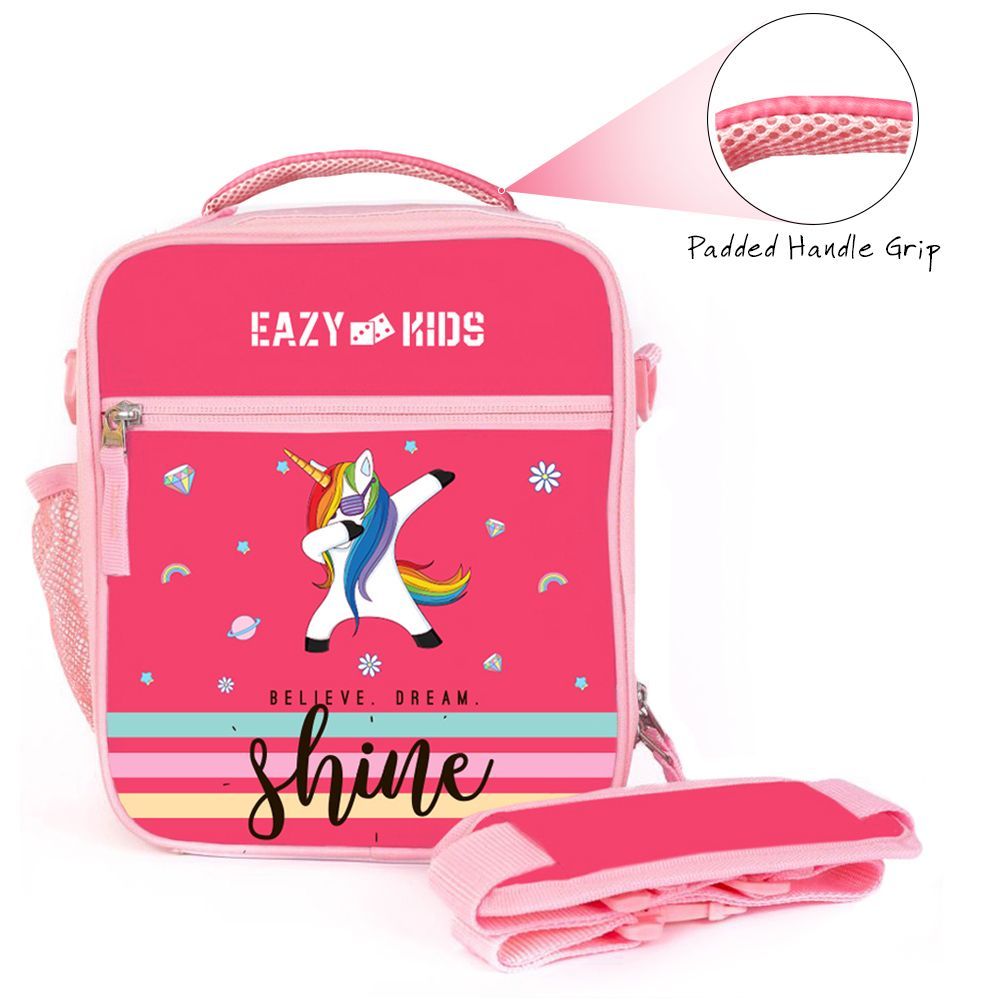 Eazy Kids - Bento Boxes w/ Insulated Lunch Bag - Unicorn Pink