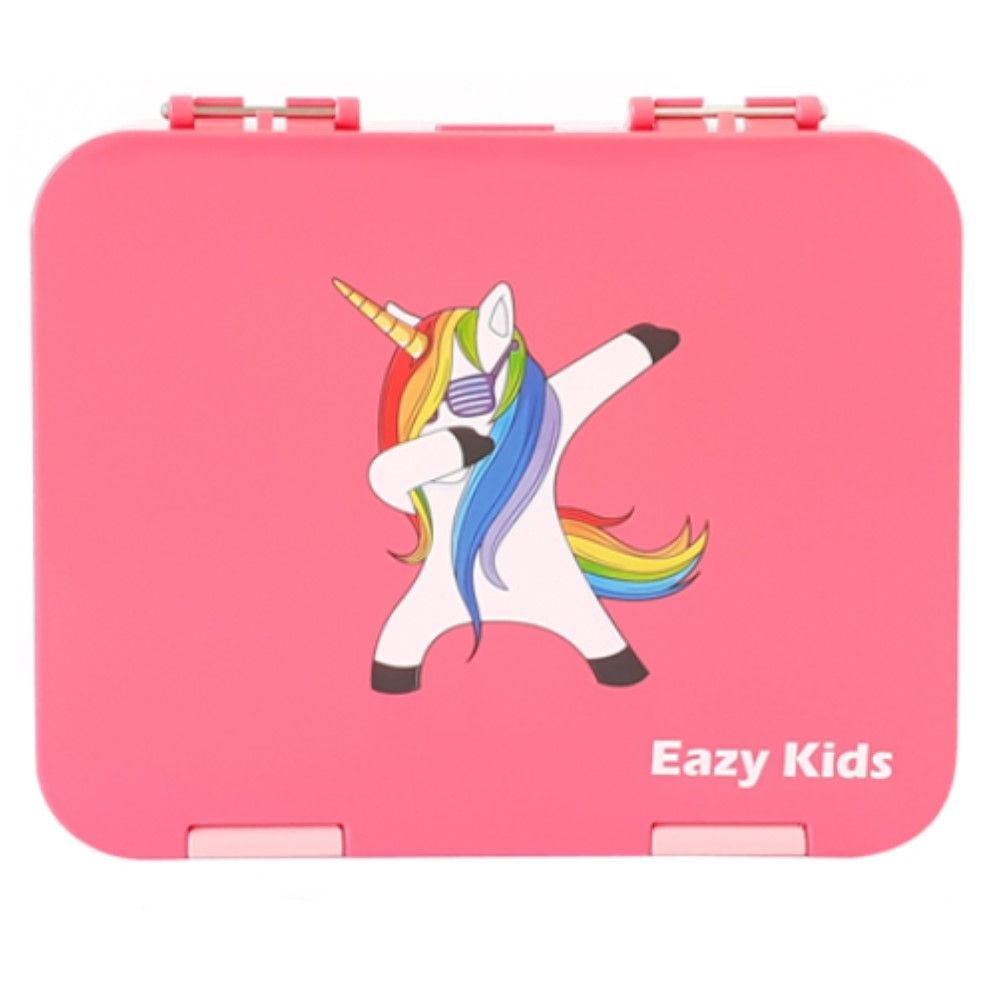 Eazy Kids - Bento Boxes w/ Insulated Lunch Bag - Unicorn Pink