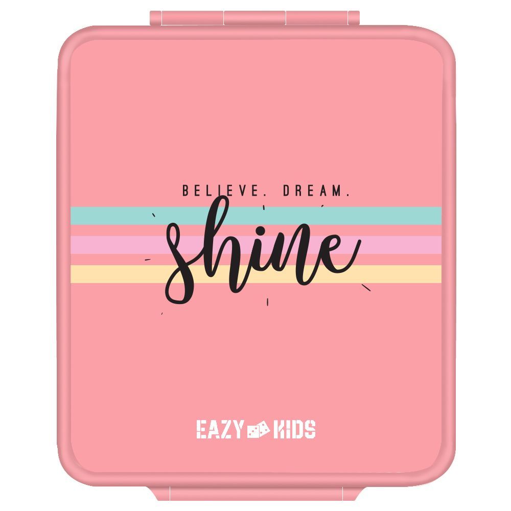 Eazy Kids - Bento Boxes w/ Insulated Lunch Bag - Shine Unicorn Pink