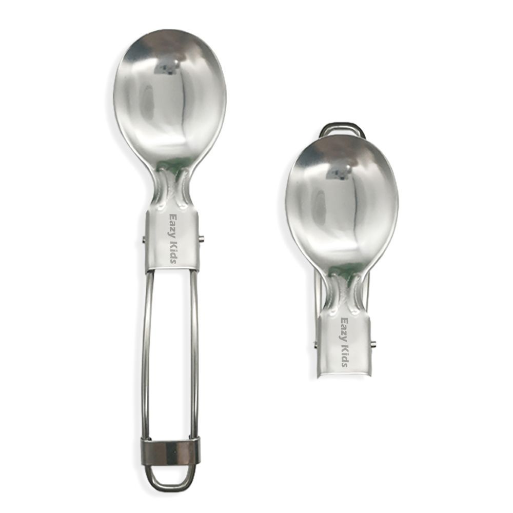 Eazy Kids - Folding Spork, Spoon & Fork - Silver