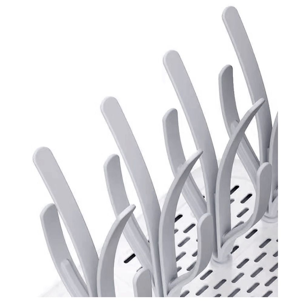 Eazy Kids - 16 Peg Baby Bottle Drying Rack - Grey