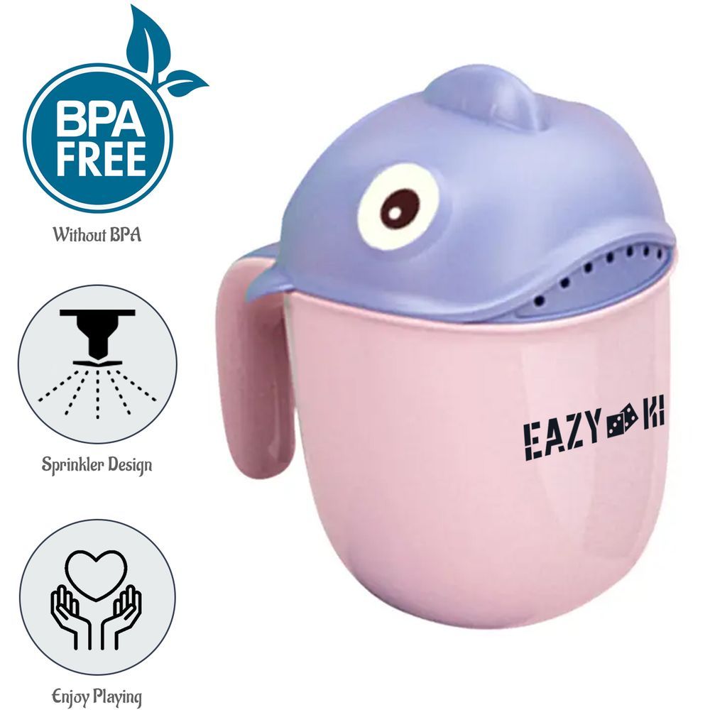 Eazy Kids - Baby Head Shampoo Wash Rinse Shower Mug 500ml - Pink