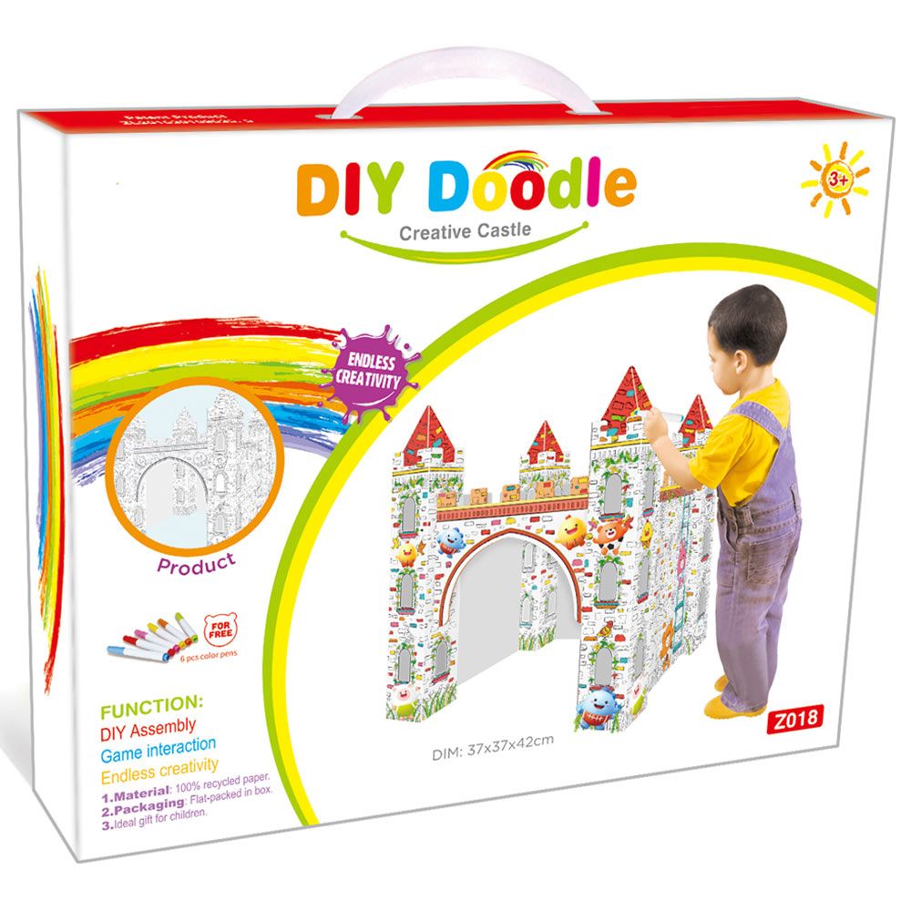 Eazy Kids - Diy Doodle Erasable Painting Castle