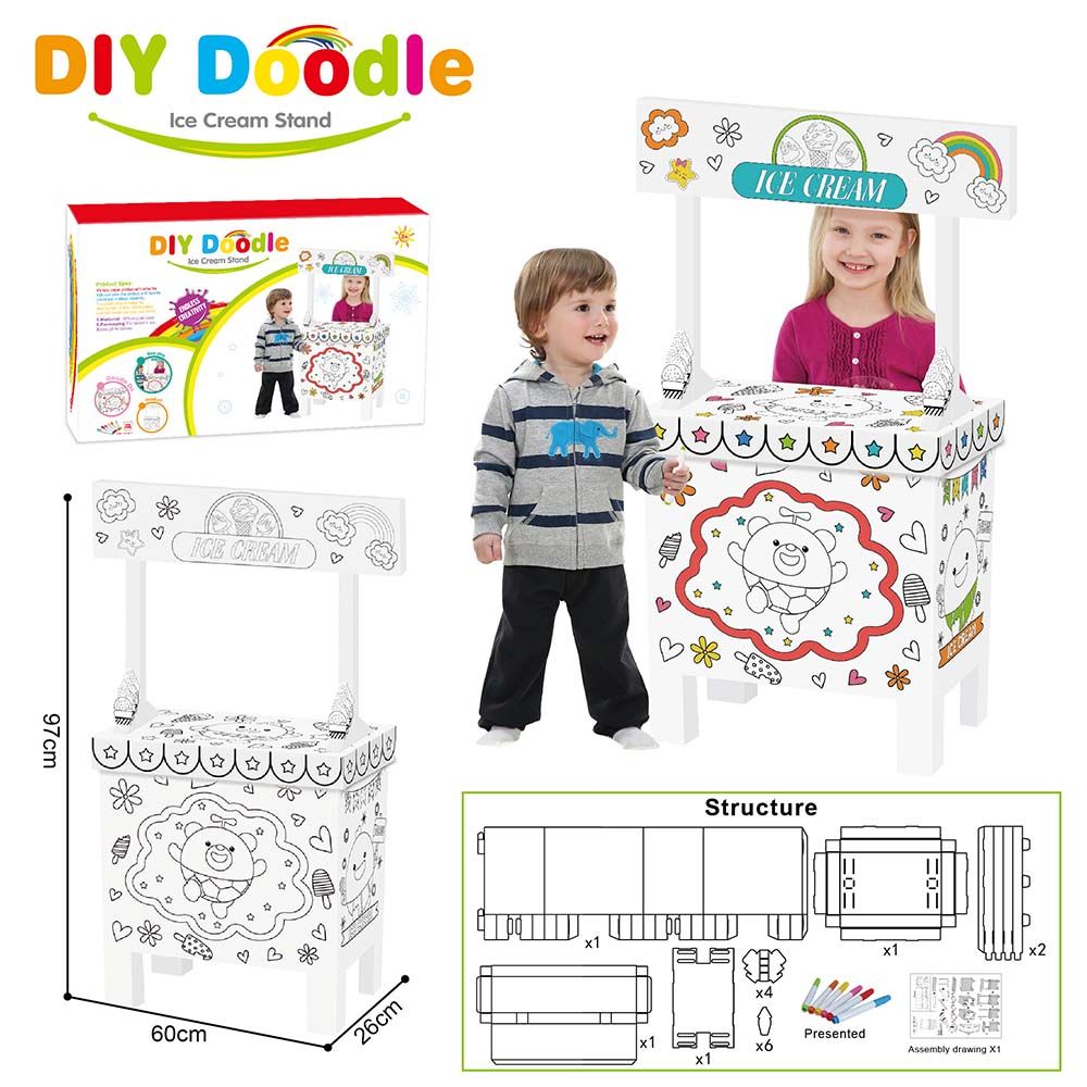 Eazy Kids - Doodle Art And Craft Coloring Ice Cream Shop