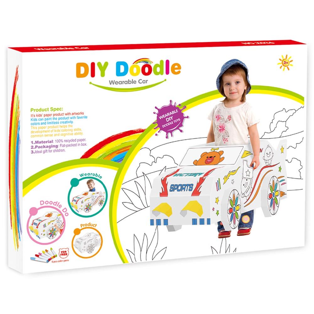 Eazy kids - DIY Doodle Coloring Wearable Car