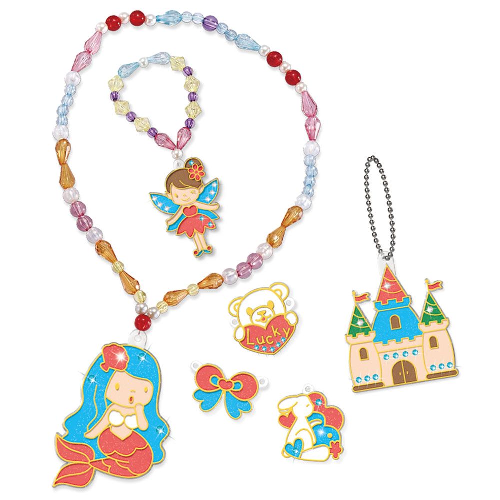 Eazy Kids - DIY Crystal Pendant Making & Coloring Set XL - Princess