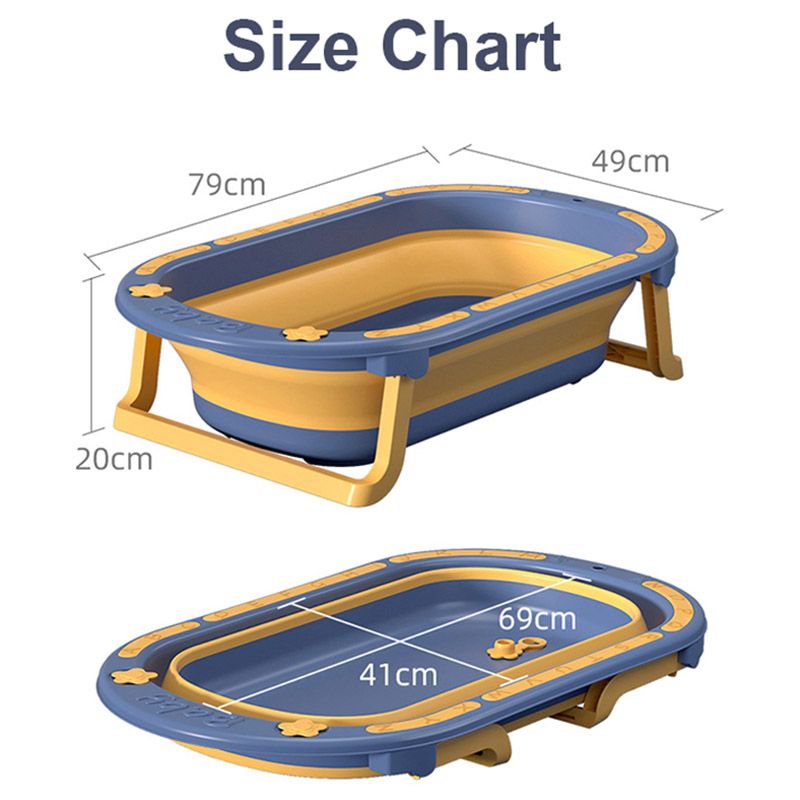 ايزي كيدز - حوض إستحمام المواليد القابل للطي - أزرق