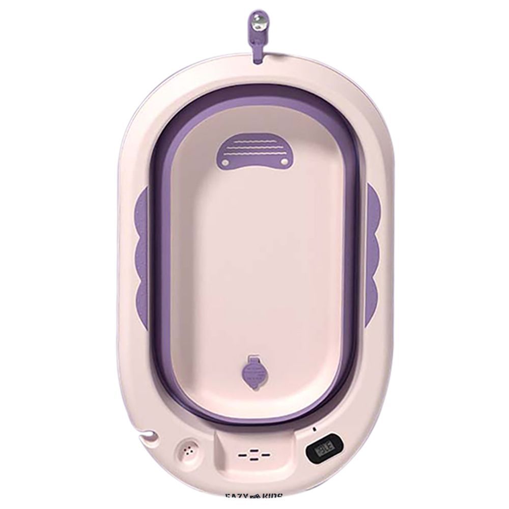 Eazy Kids - Foldable Bathtub W/ Thermometer & Mug - Purple