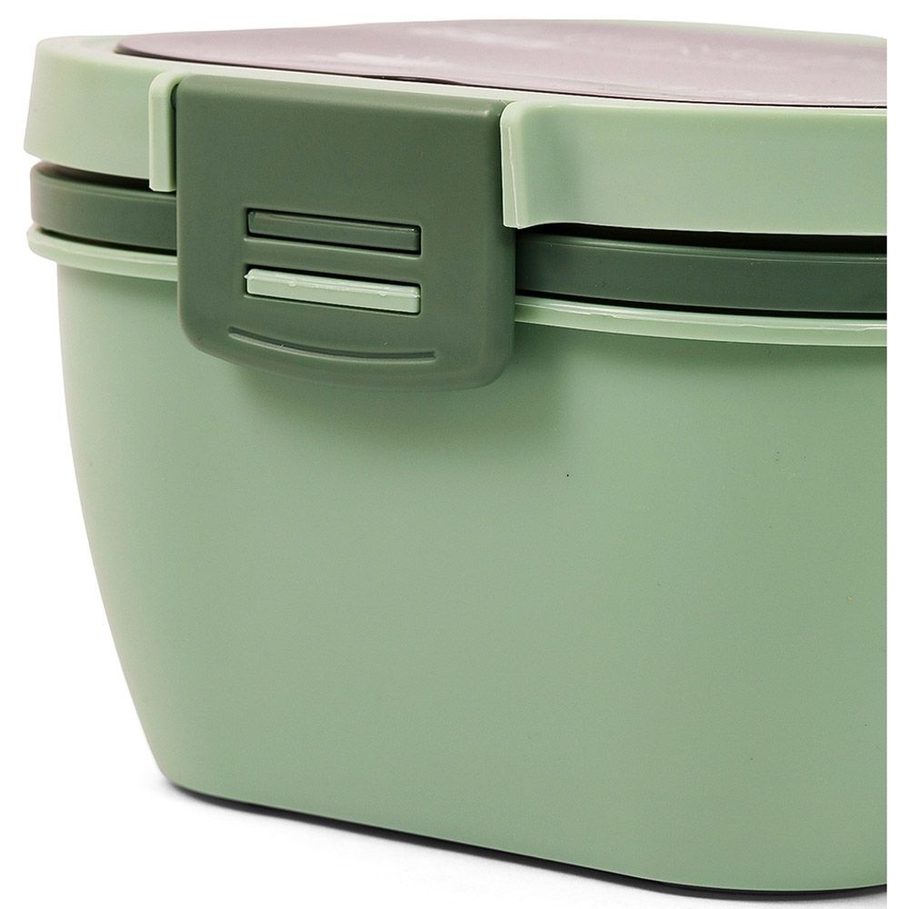 Eazy Kids - 5 Compartment Lunch Box w/ Utensils 1700ml - Green