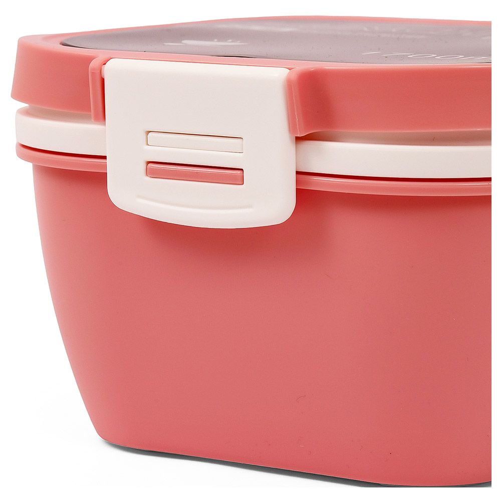 Eazy Kids - 5 Compartment Lunch Box w/ Utensils 1700ml - Pink