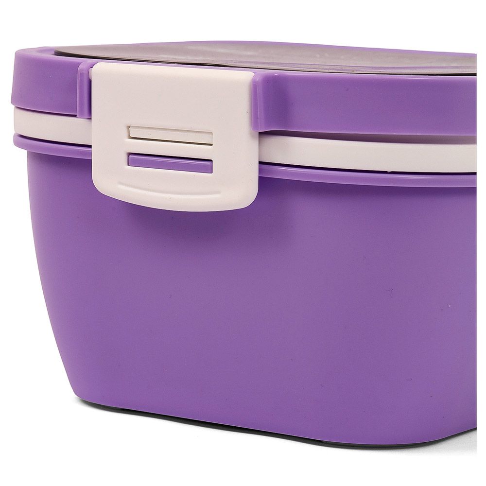 Eazy Kids - 5 Compartment Lunch Box w/ Utensils 1700ml - Purple