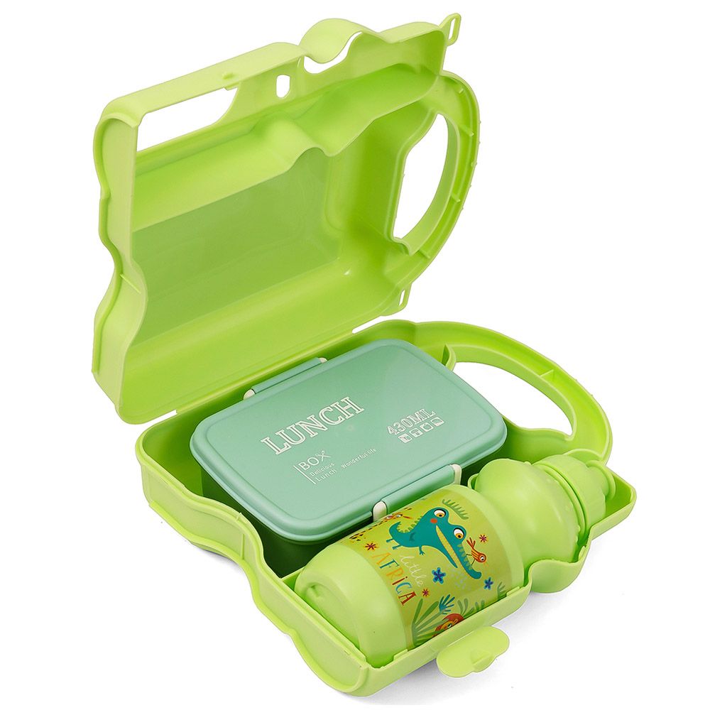 Eazy Kids - Little Africa Lunch Box w/ Bottle - Green