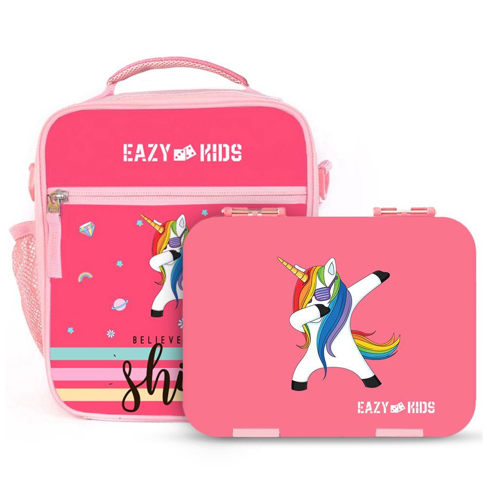 Eazy Kids - Bento Lunch Bag - Unicorn Pink