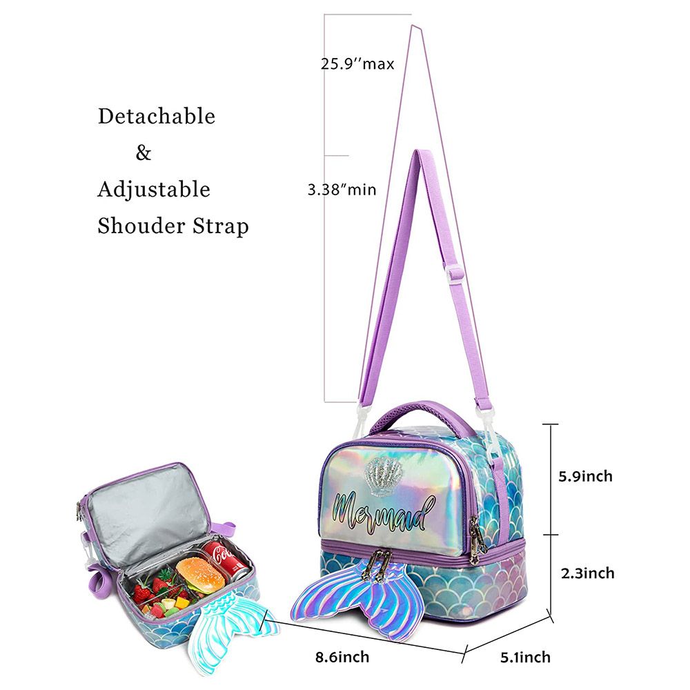 Eazy Kids - Bottle/Lunch Bag - Mermaid Purple