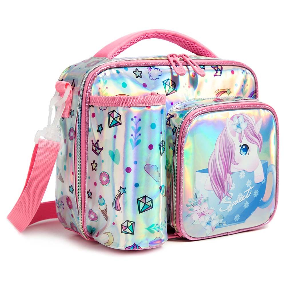 Eazy Kids - Bottle/Lunch Bag - Unicorn Chrome Pink