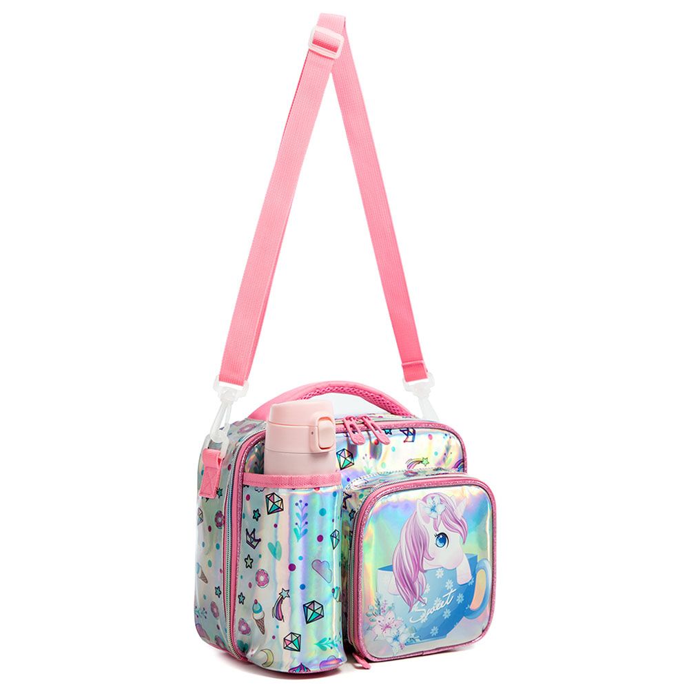 Eazy Kids - Bottle/Lunch Bag - Unicorn Chrome Pink