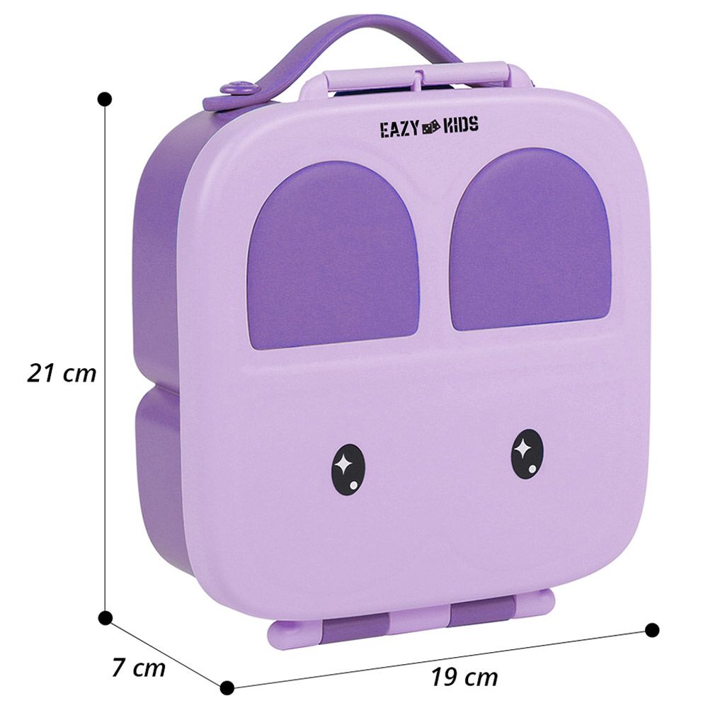 Eazy Kids - Bento Lunch Box w/ Handle - Purple