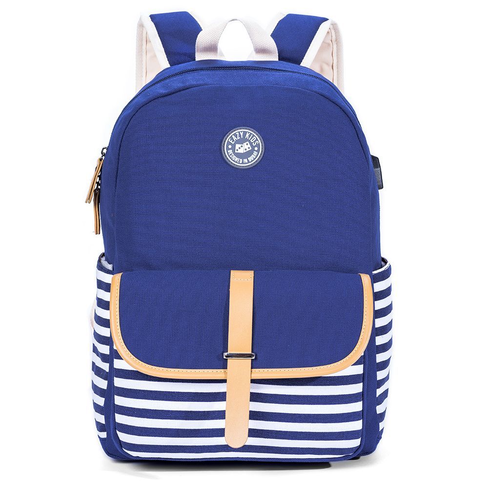 Eazy Kids - Classic School Bag - Blue - 17.7-Inch