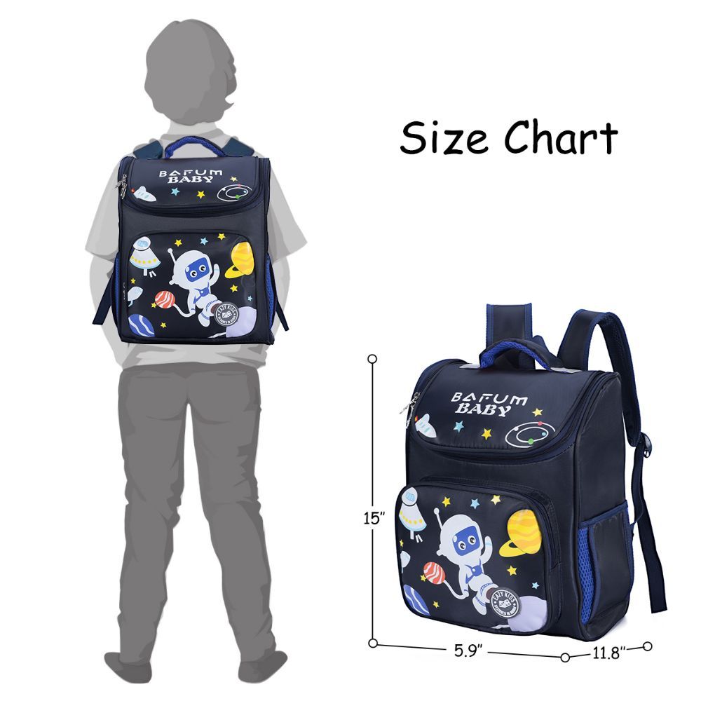 Eazy Kids Astronaut School Bag Blue - 15.4 Inch