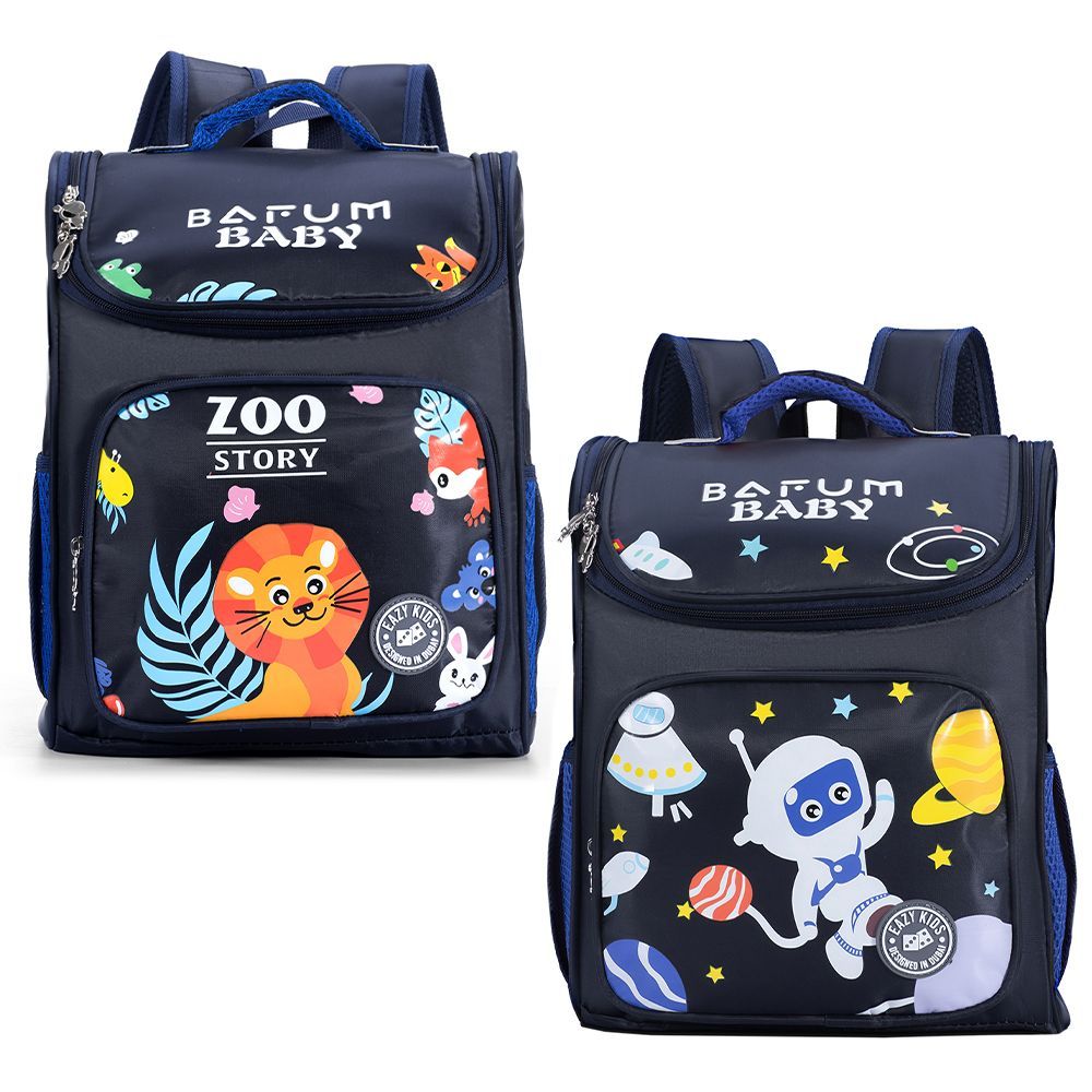 Eazy Kids Astronaut School Bag Blue - 15.4 Inch