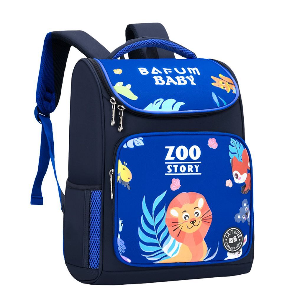 Eazy Kids - Leo School Bag Blue - 15.4 Inch